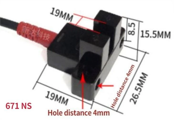 5mm Sensing Range U-slot Photoelectric Proximity Switch Sensor NO NC Output